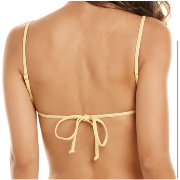NWT - WeWoreWhat | Ruched Bikini Top and bottom solid sand size L - Picture 3 of 16